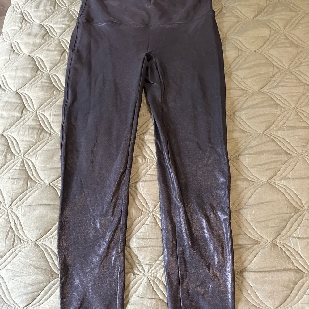 SPANX Black Faux Leather Leggings